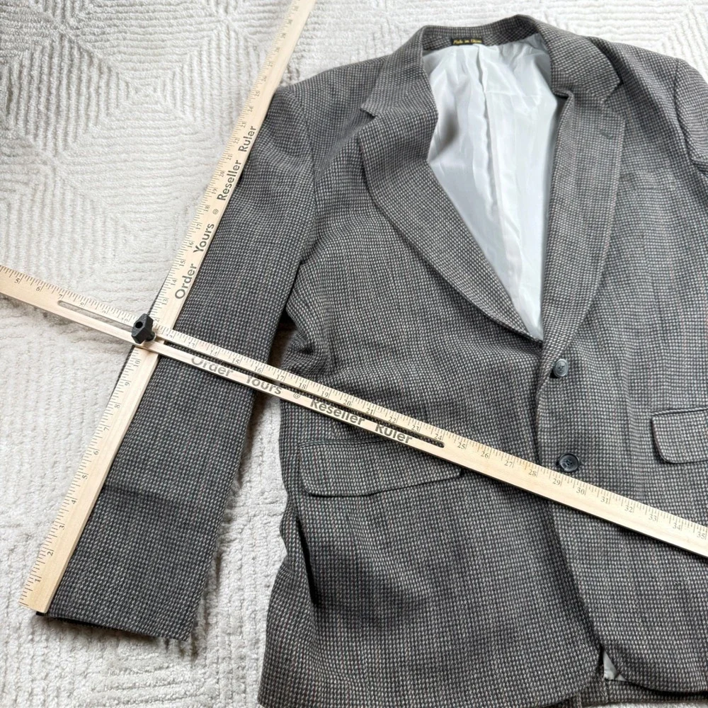 Vintage Jordache Blazer Mens 46L Linen Wool Sport Coat Academic Old Money 80s